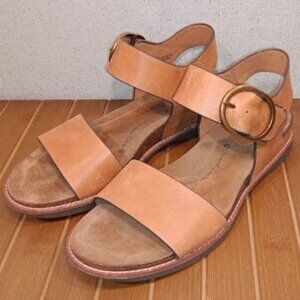 Sofft Bali Sandals Women's 6.5 M Tan Brown Leather Sling Back Comfort Boho NWOB